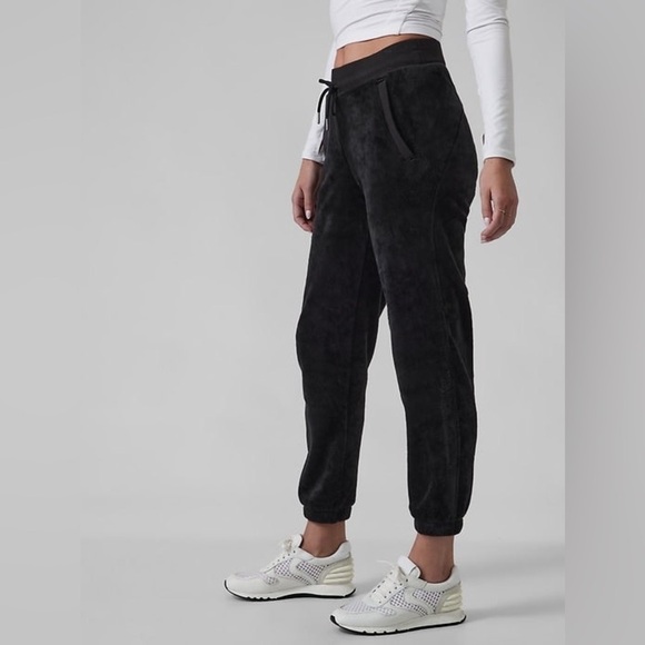 Athleta Cozy Karma Recover Jogger Pant Black Comfortable Soft Large - Picture 1 of 16